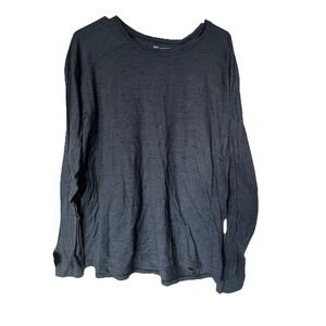 Kuhl Baselayer Shirt Mens XL Blue Tapered Fit Long Sleeve Knit Hiking Outdoors